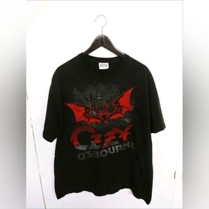 Vtg Y2K Ozzy Osbourne Gargoyle Bat Hanes T-Shirt Size (XL)